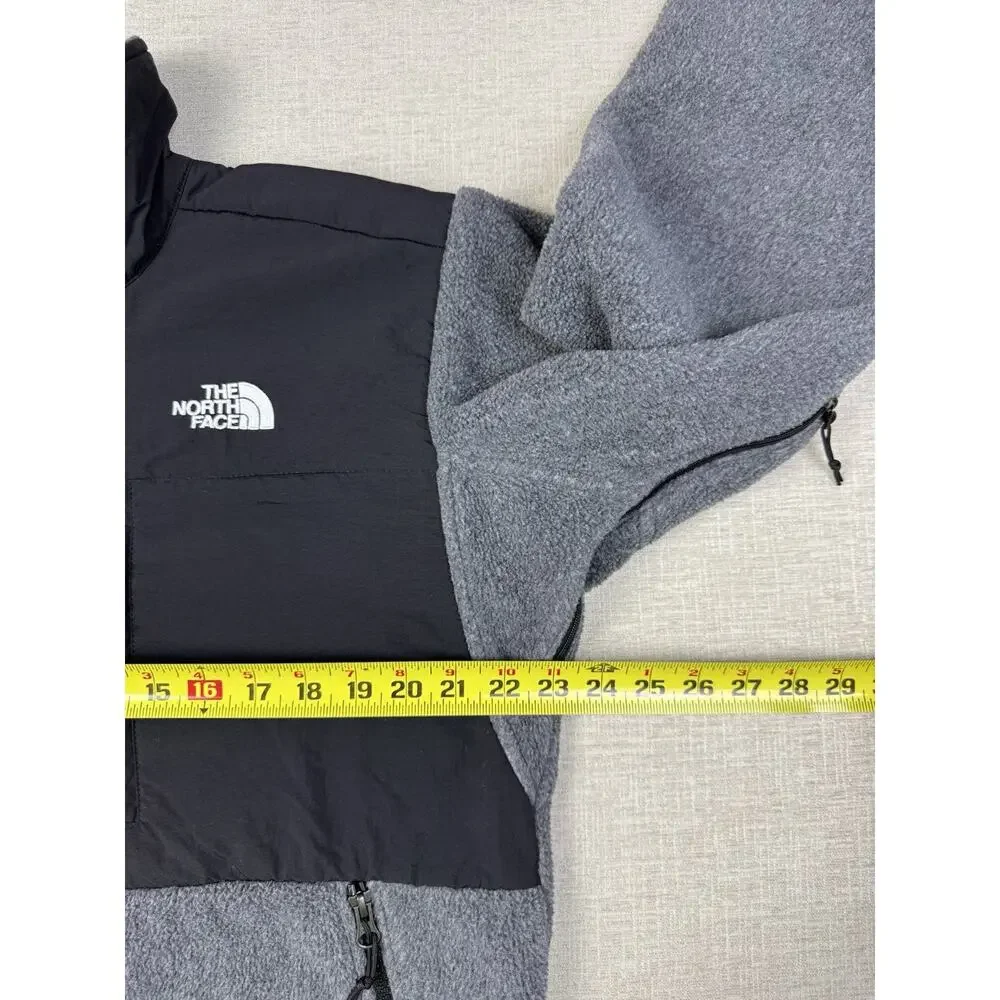 The North Face Polartec Fleece Jacket Mens Medium Black Gray Full Zip Outdoor